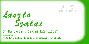 laszlo szalai business card